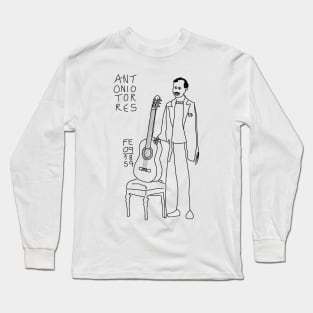 Antonio Torres and the guitar FE09 of 1859 by 9JD Long Sleeve T-Shirt